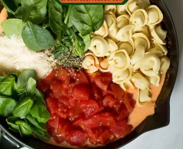 Creamy Tomato Basil Tortellini Skillet