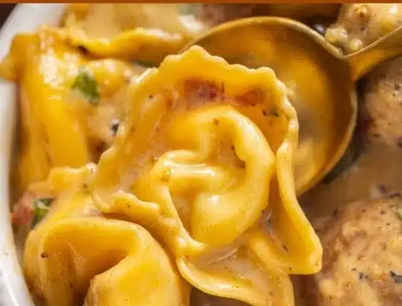 Crock Pot Meatballs and Tortellini