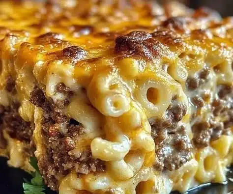 Irresistible Mac and Cheese Meatloaf Casserole